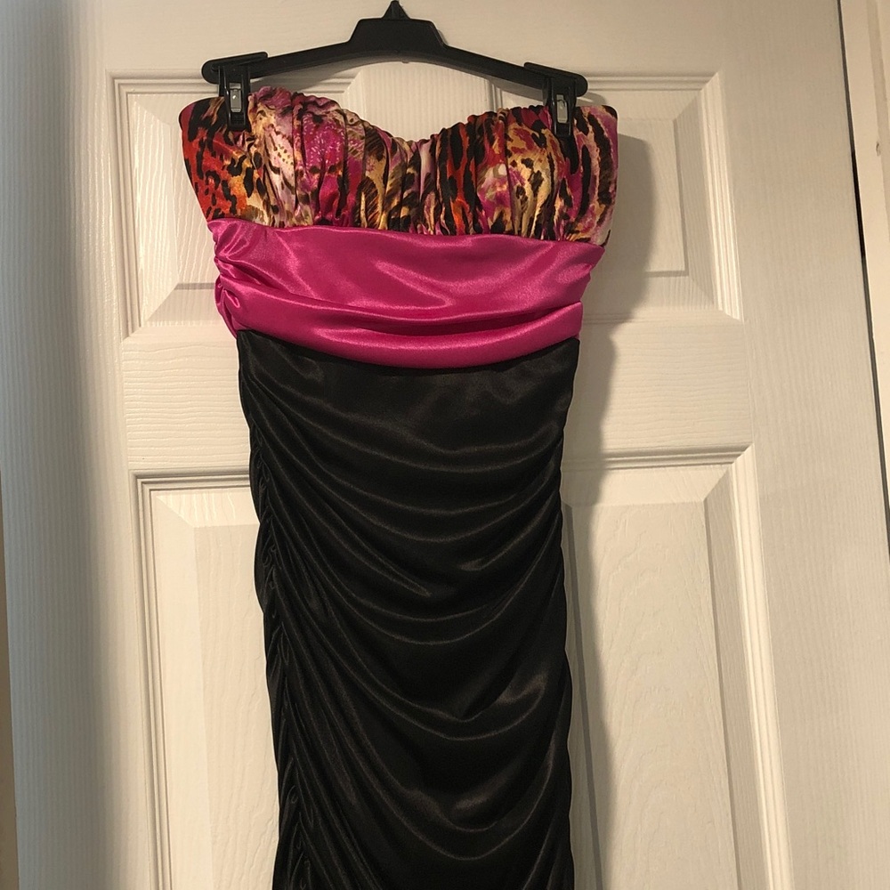 Pink Cheetah Print Mini Dress